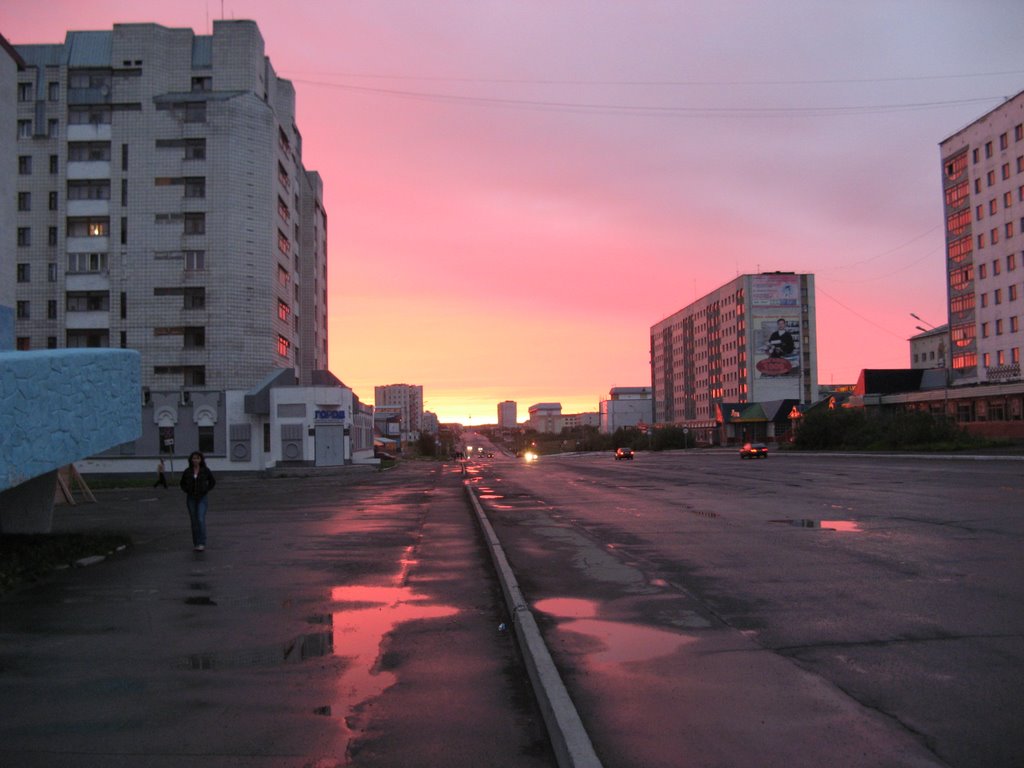Розовая ночь полярным днём