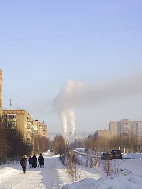 Зима, холодно, ТЭЦ дымит