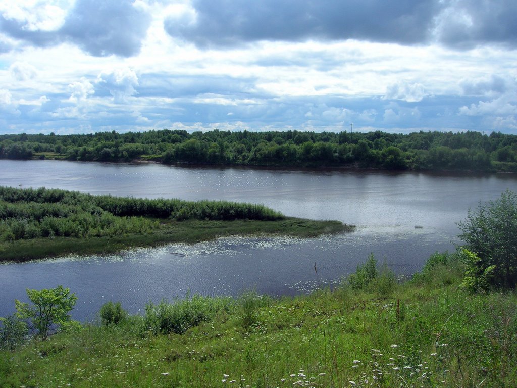 Река Унжа. Июль.
