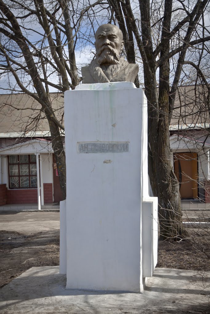 Бюст Великого Русского драматурга А.Н.Островского. Костромская область. Островский район. Островское.