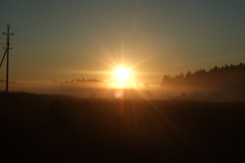 Закат у Сидорихи. Sunset nearby Sidorikha.