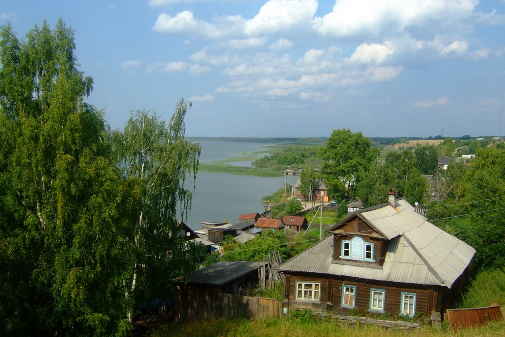 Чухлома, вид с городского вала. Chukhloma, view from the town rampart.