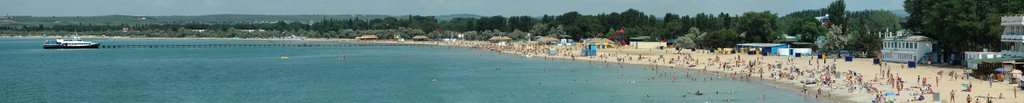Панорама Анапского городского пляжа.