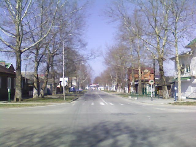 Anapa. La calle de Grebenskaya en invierno