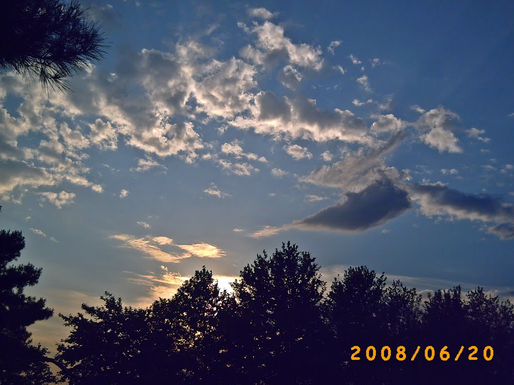 Twilight sky in gelendzhik.