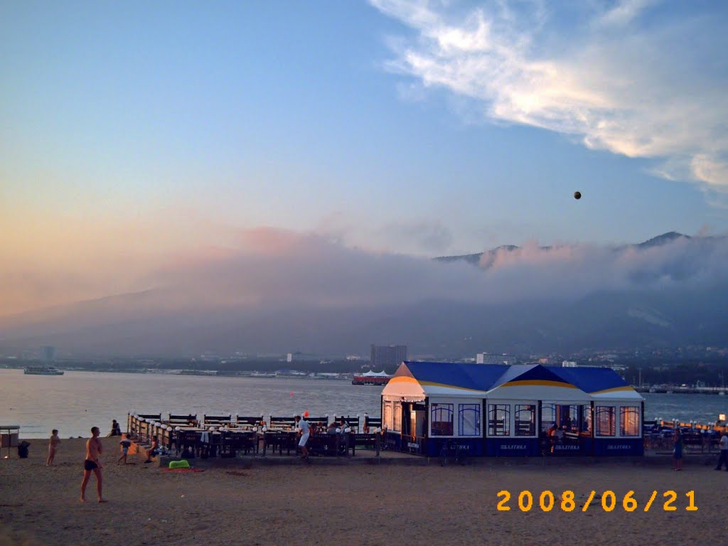 Evening beach.