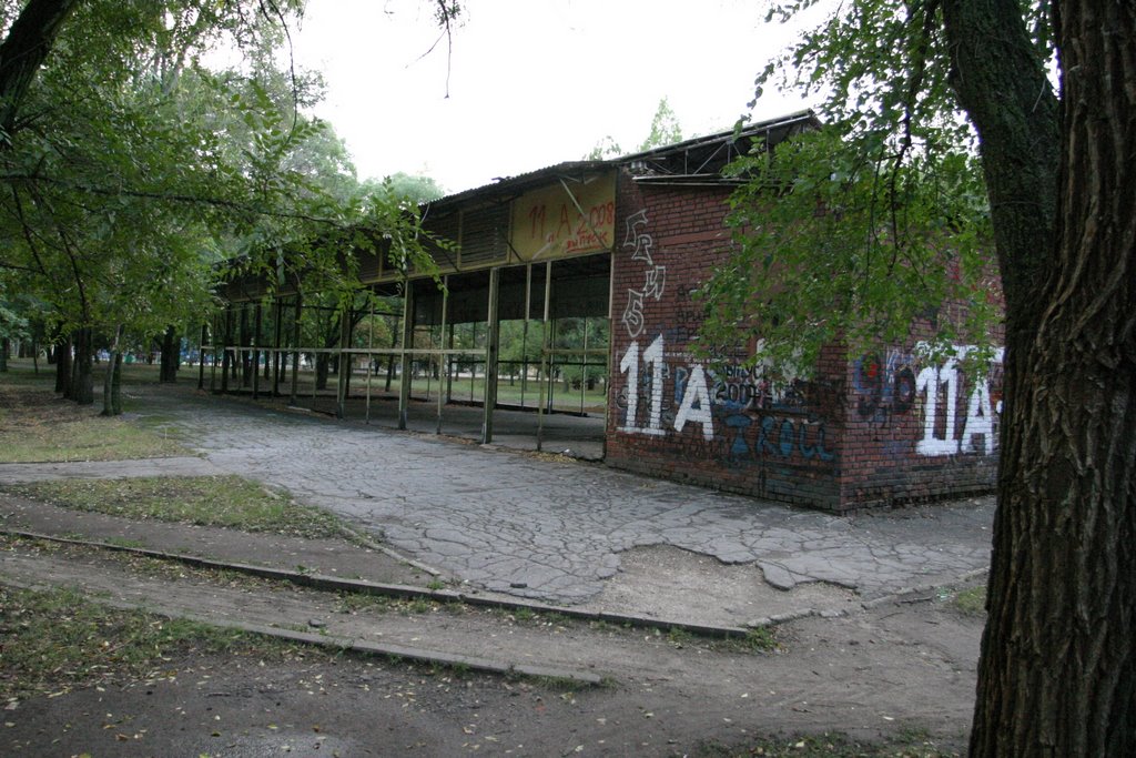 View of Abandoned Park Structure