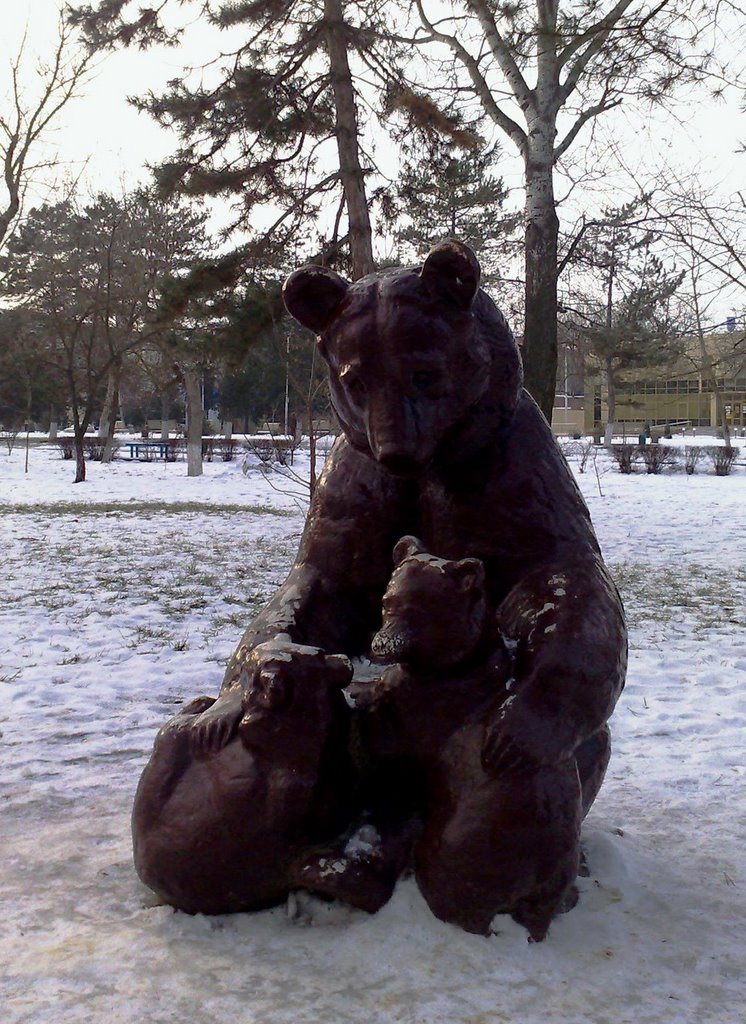 Мишки в снегу