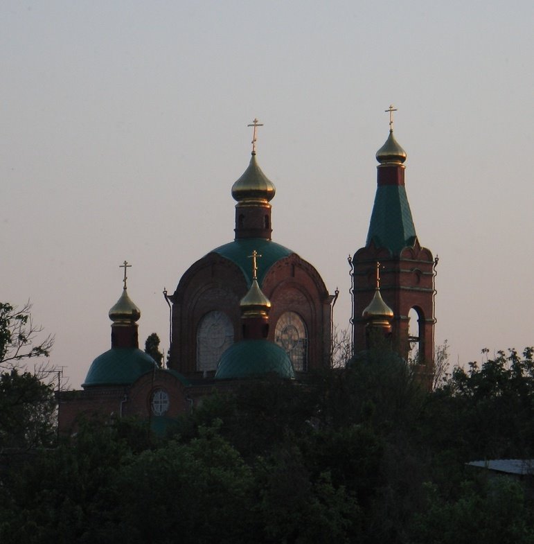 Krymsk church at night