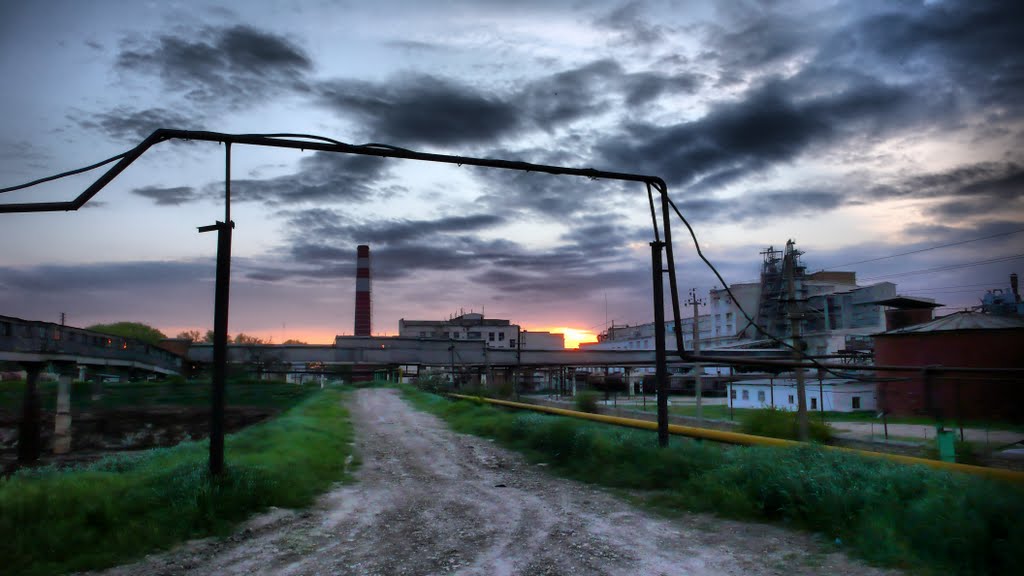 Sugar Factory at Dusk