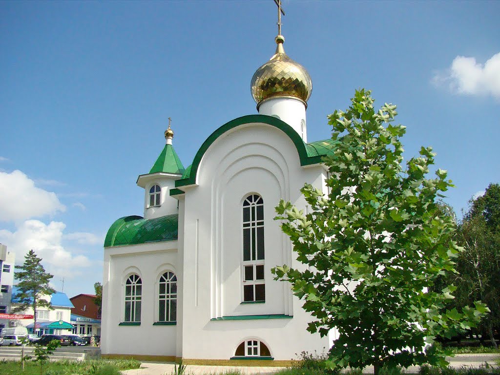 Владимирская часовня в центре Тимашевска.