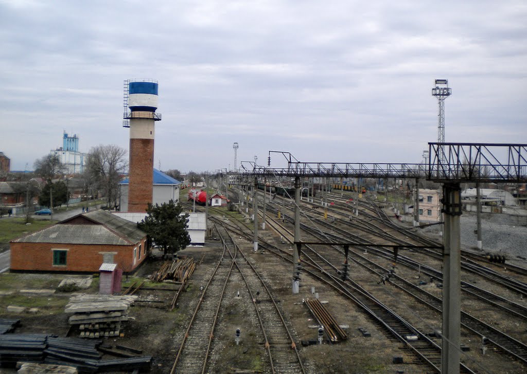 Вид с переходного моста в сторону вокзала. - View from the Bridge.