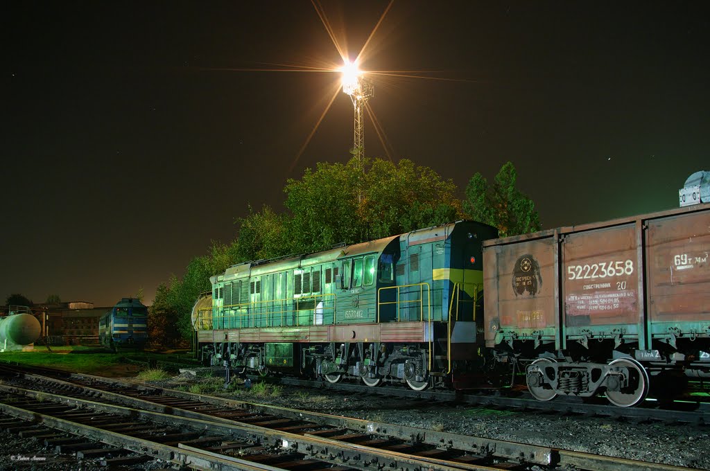 Shunter ChME3E-6841 in depot Tikhoretckaya