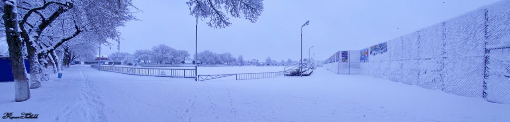 Стадион в снегу...Stadium in the snow...