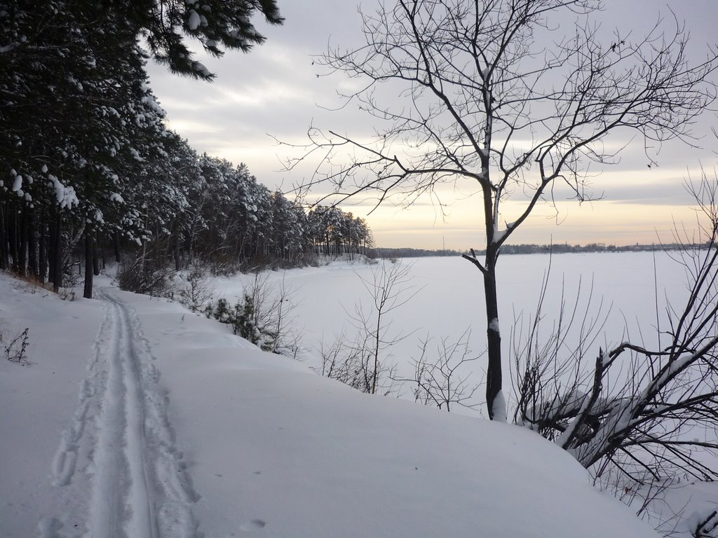 Железногорск, парк, набережная городского озера