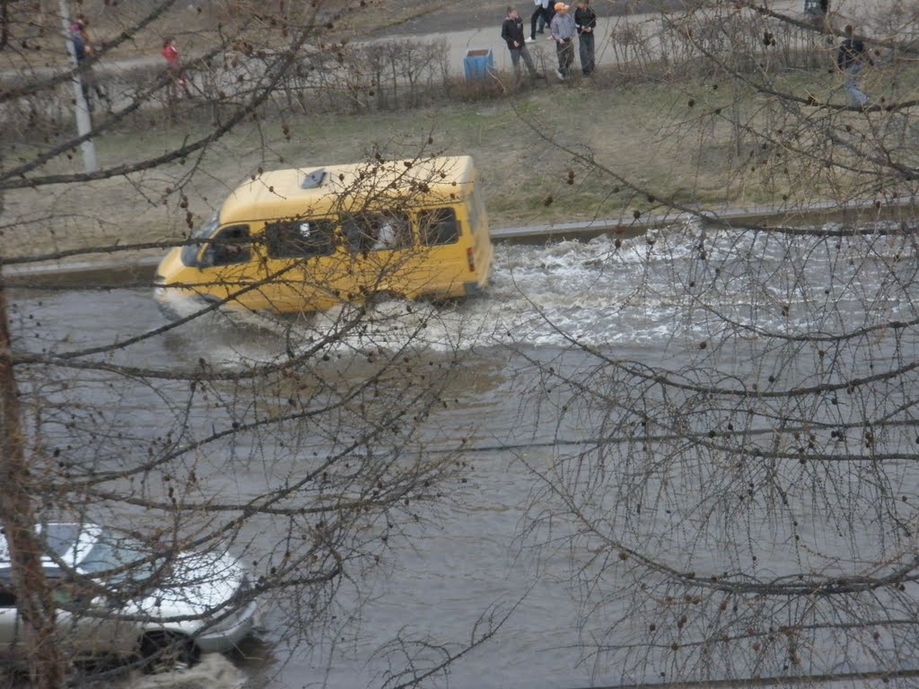 весна2010 ,р.Барга вышла на поверхность