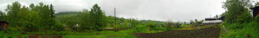 Артемовск. Гора Колокол. Вид из огорода моей бабушки. Панорама.