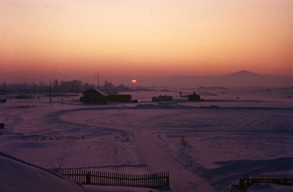 Airport Kuragino, sunset,1982y