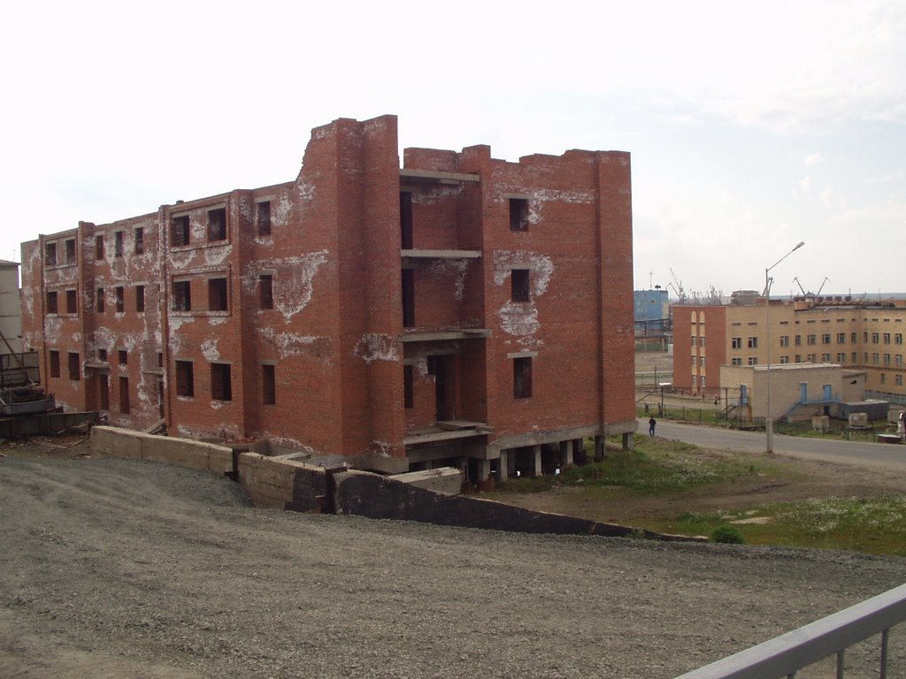 Dudinka, construction abandonnée