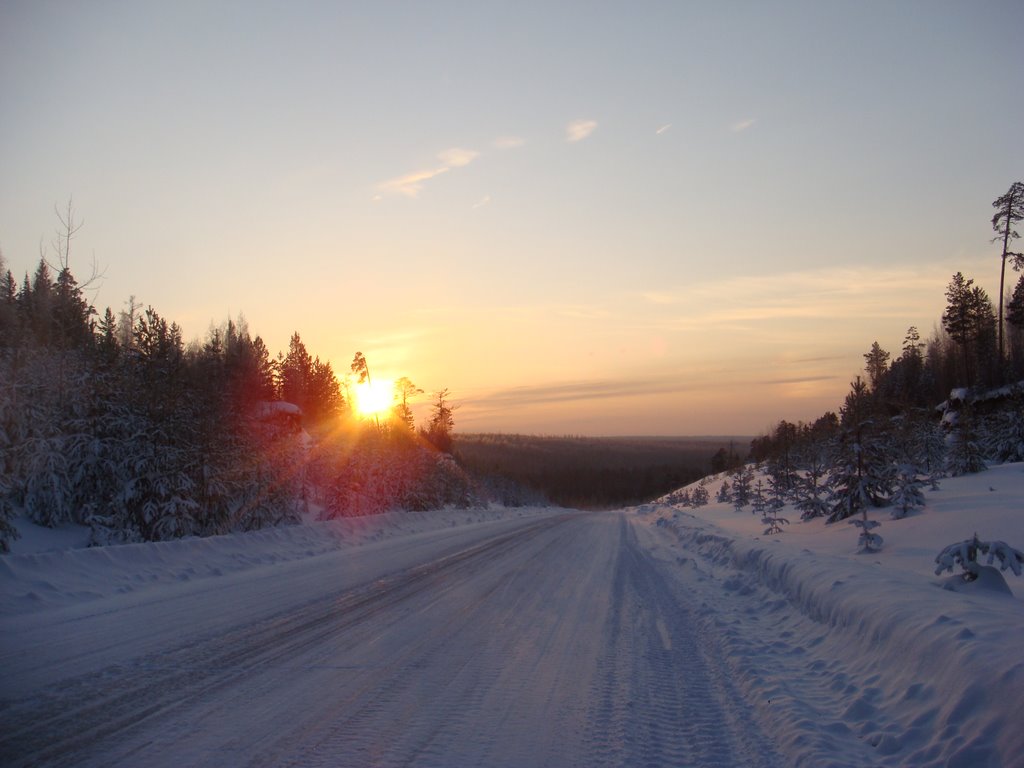 Sunset in Siberia