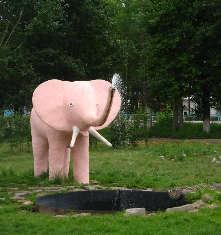 Pink Elephant in Uzhur