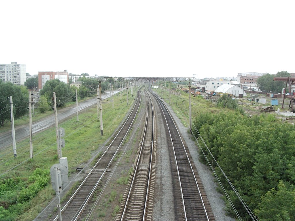 2003 Курган. Вид с путепровода на ул Бурова-Петрова / Kurgan. View from the overpass on Burov-Petrov st.
