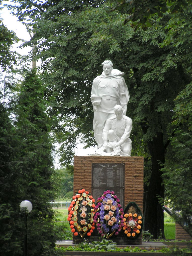 Памятник солдатам в парке п.Глушково