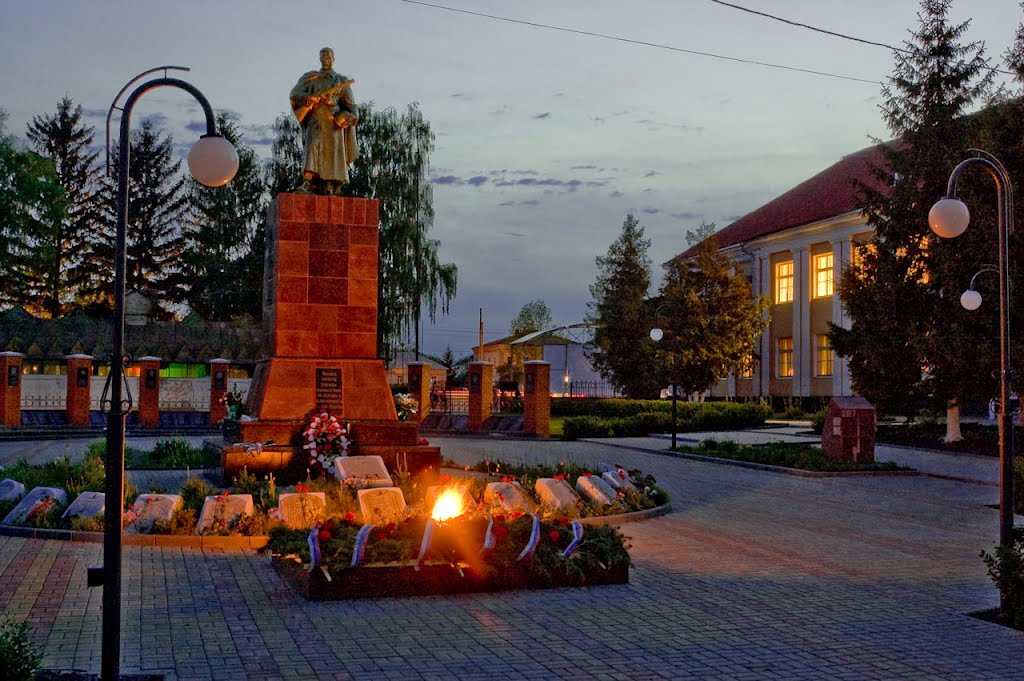 Мемориал погибшим в Великой Отечественной войне в городском парке.