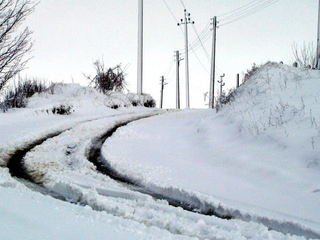 Дорога на гору первый снег октябрь 2010г.