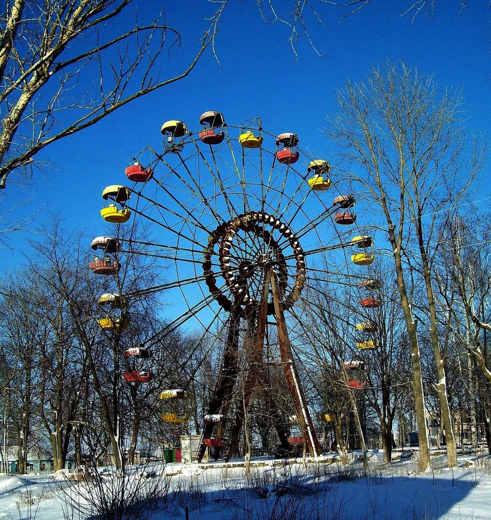 Колесо в парке январь 2011г.