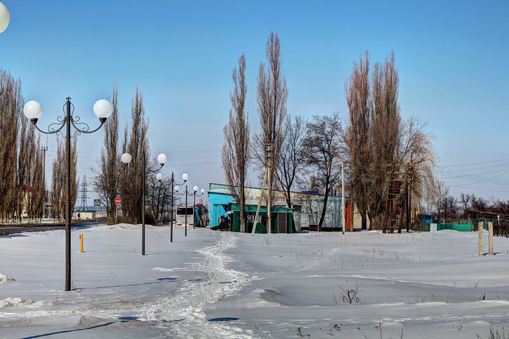die Siedlung Tim im Winter