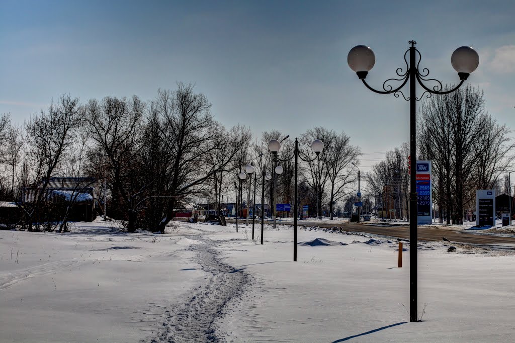 die Siedlung Tim im Winter
