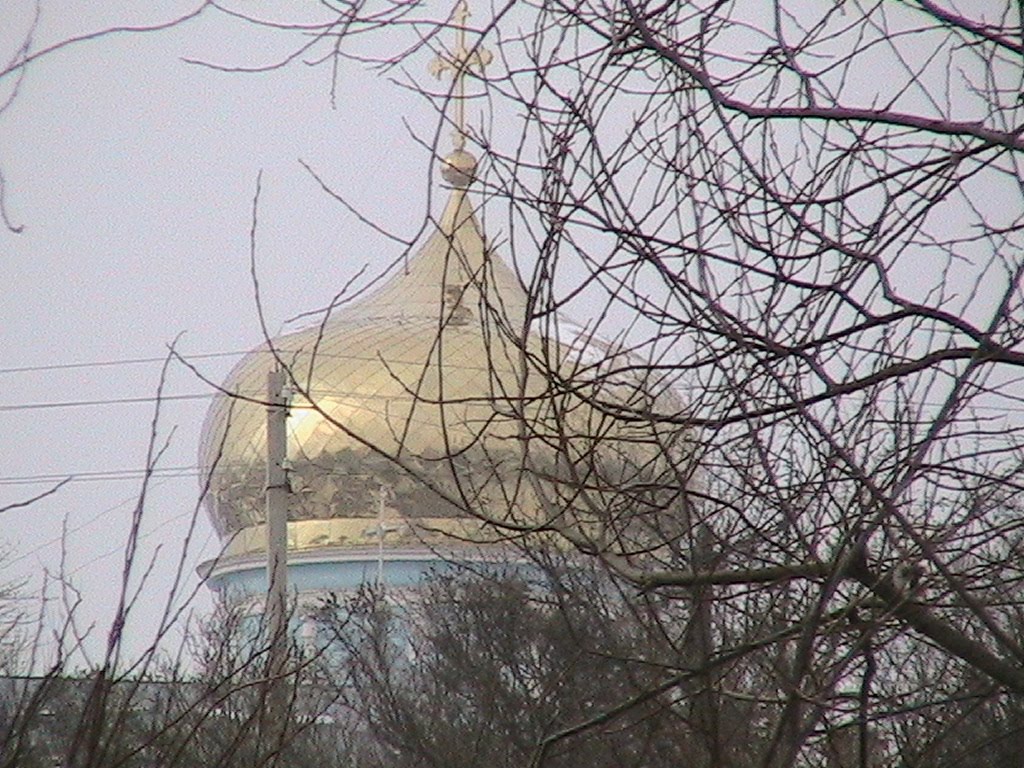 собор с другого берега зимой