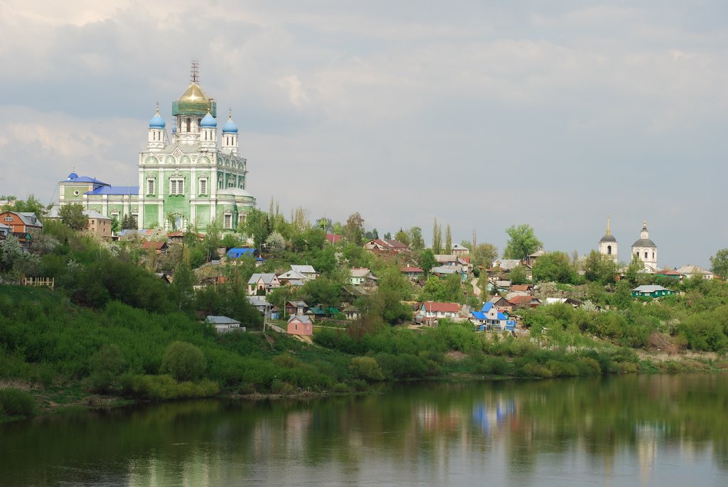 Елец. Вид центра города с Каракумского моста.