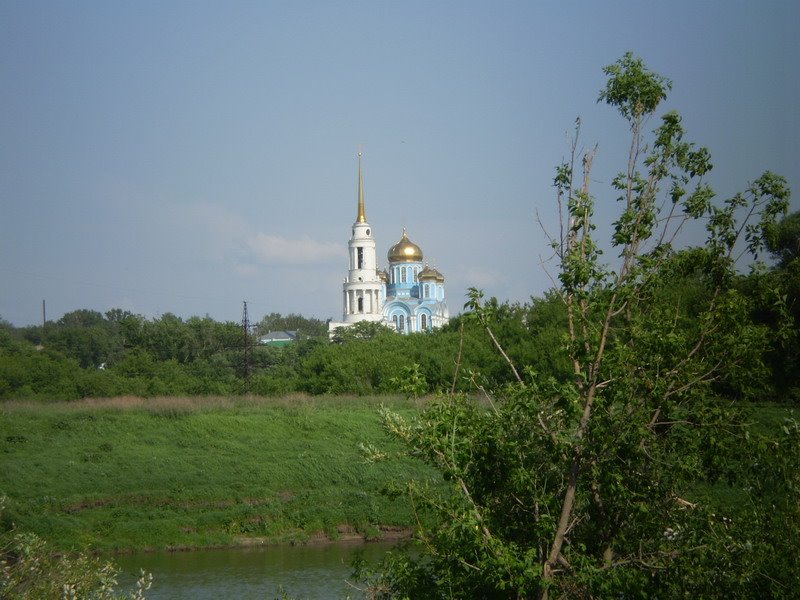 Вид на монастырь с другого берега