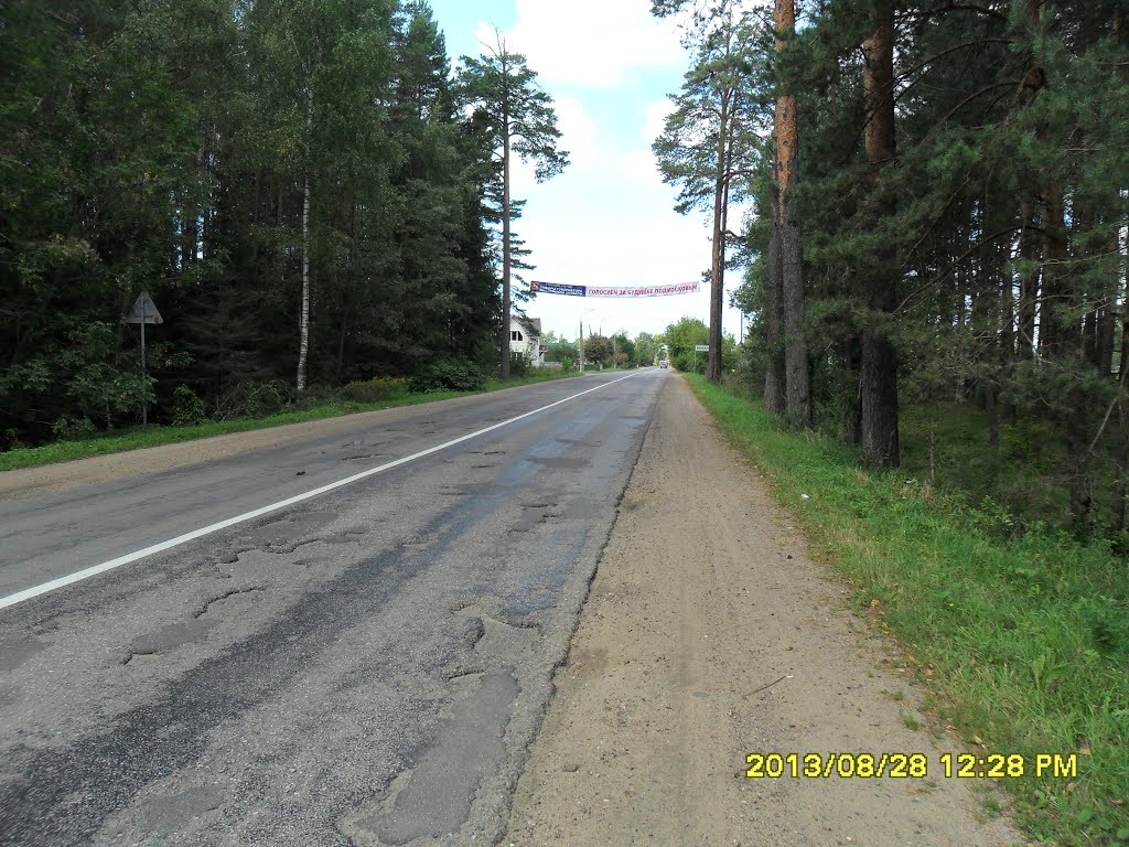 м