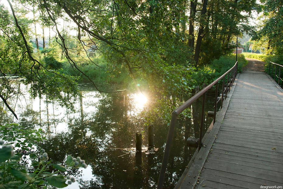 On the rustic bridge
