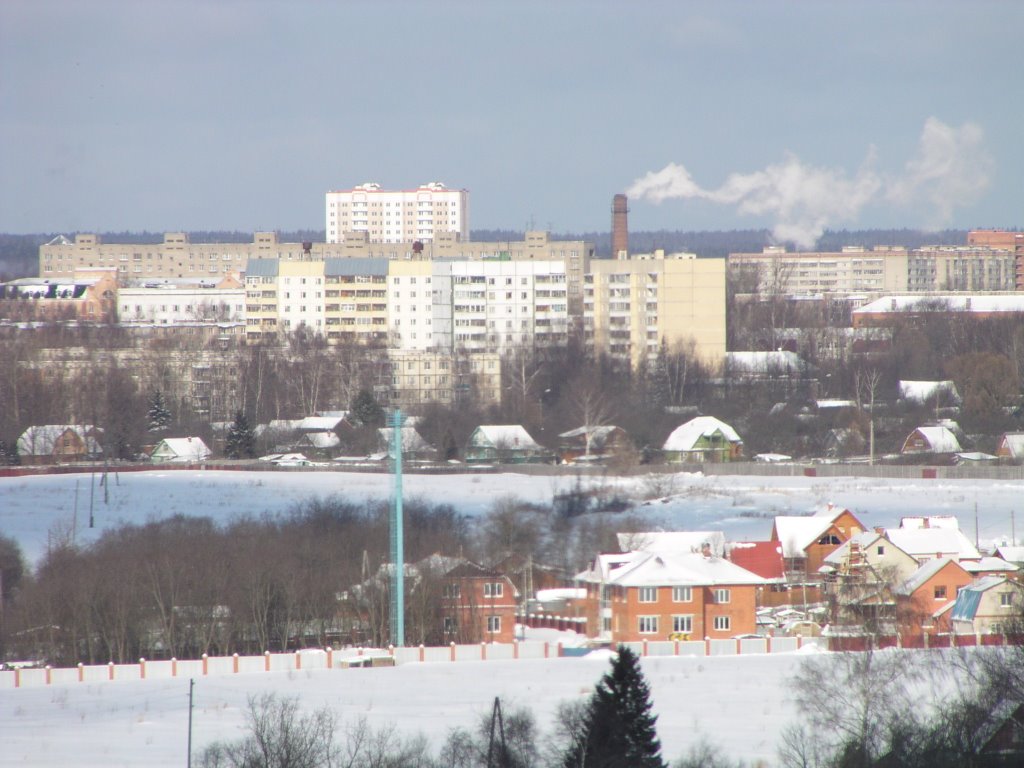 вид с Нахабино на Дедовск