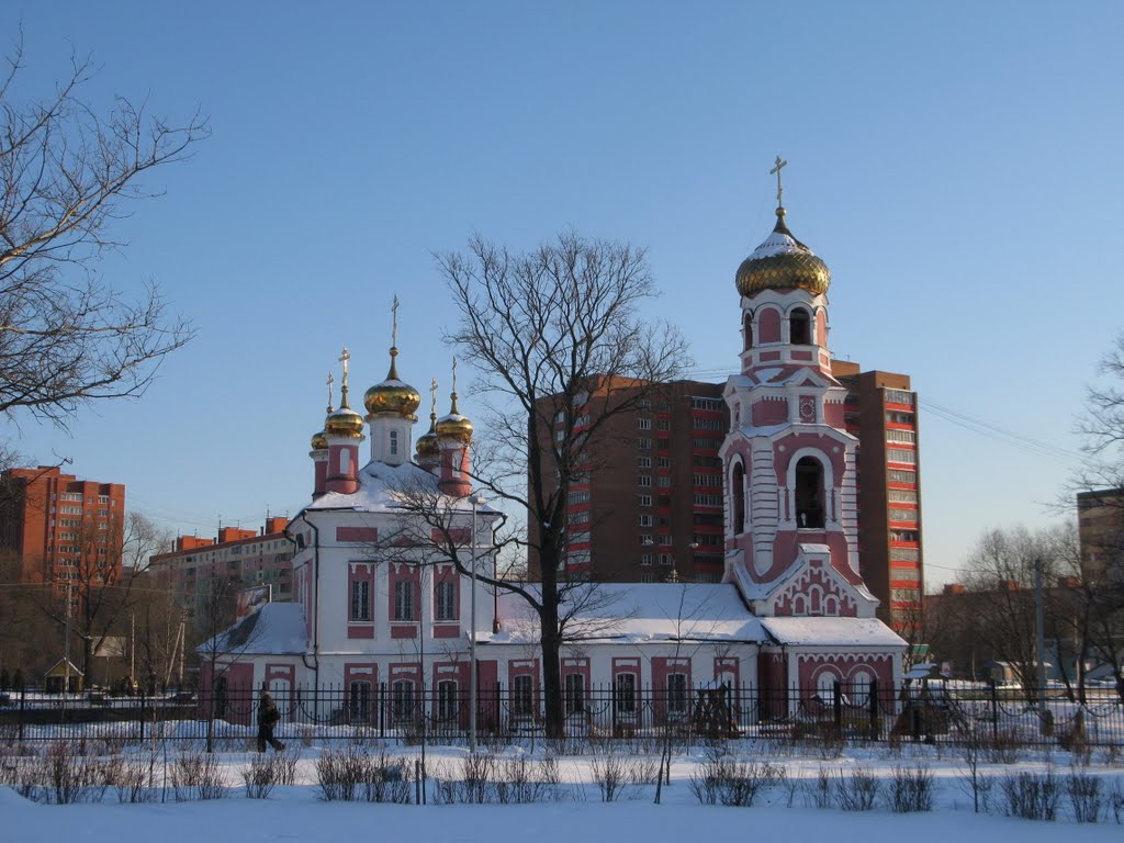 Church (Церковь Сретения Господня) in winter 2