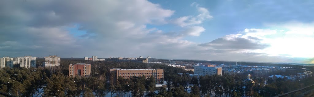 Жуковский. Вид с 8 этажа горбольницы