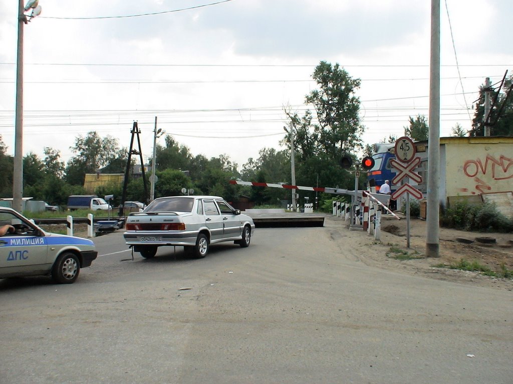 Ж/д переезд на ст. Загорянская