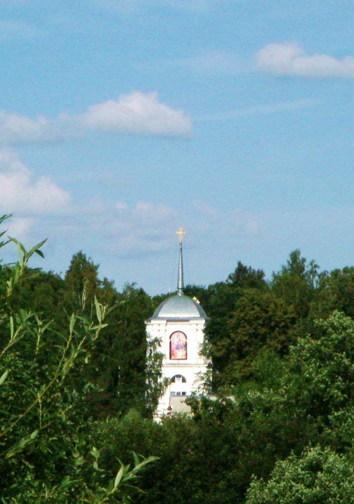 Вид на парк. Церковь.