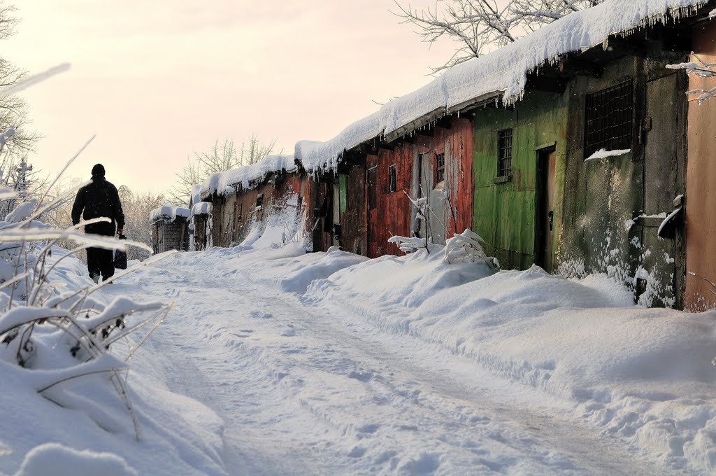 Разноцветные гаражи в Красково