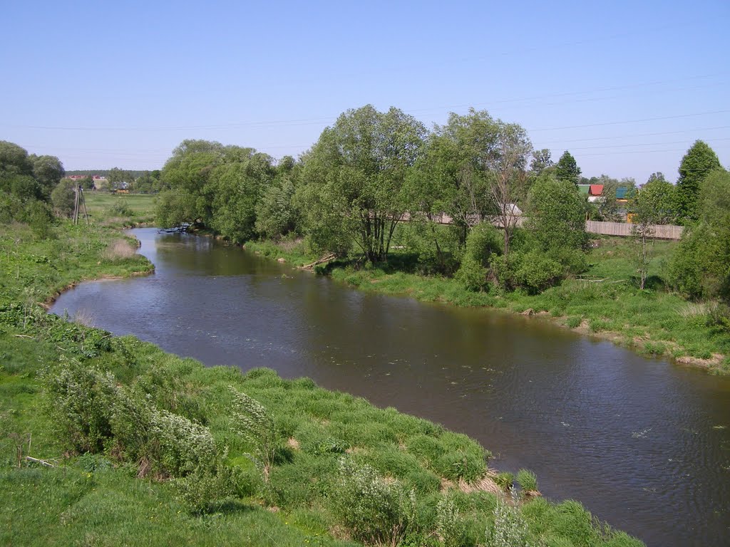 Река Лопасня в с. Крюково.