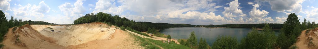 Лыткарино. Песчаный карьер, ныне пруд. Панорама 360о.