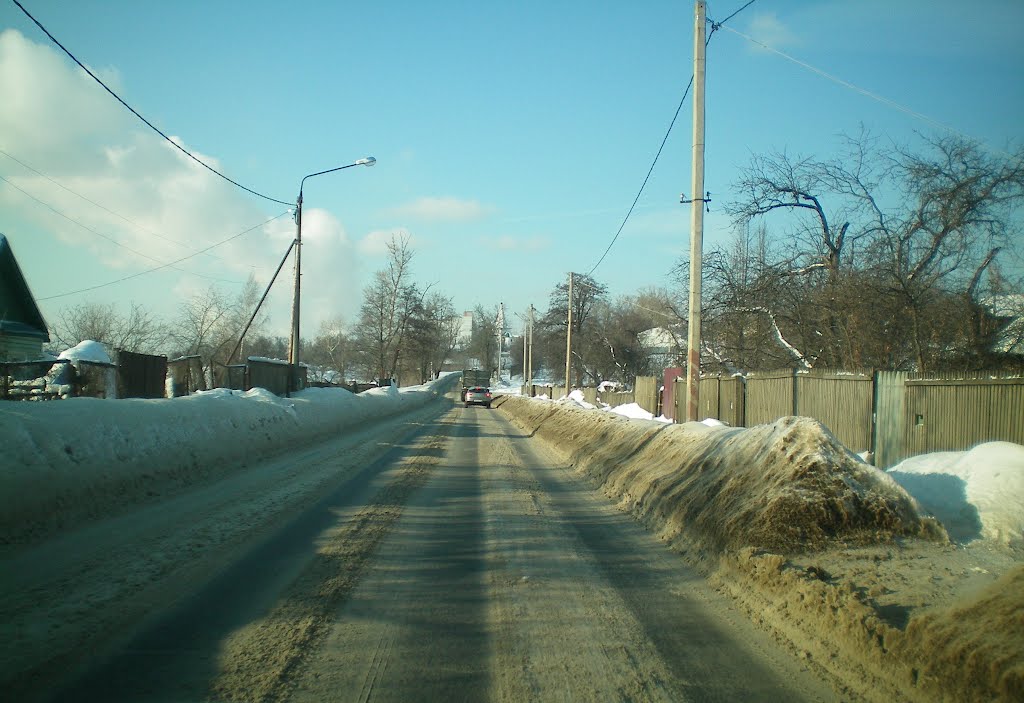 Lytkarino, Moskova Oblastı, Snowy road