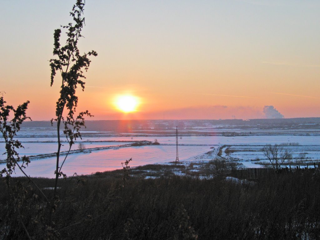 Закат зимний