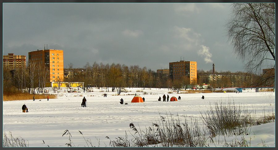 Рыбаки на Серебрянке.