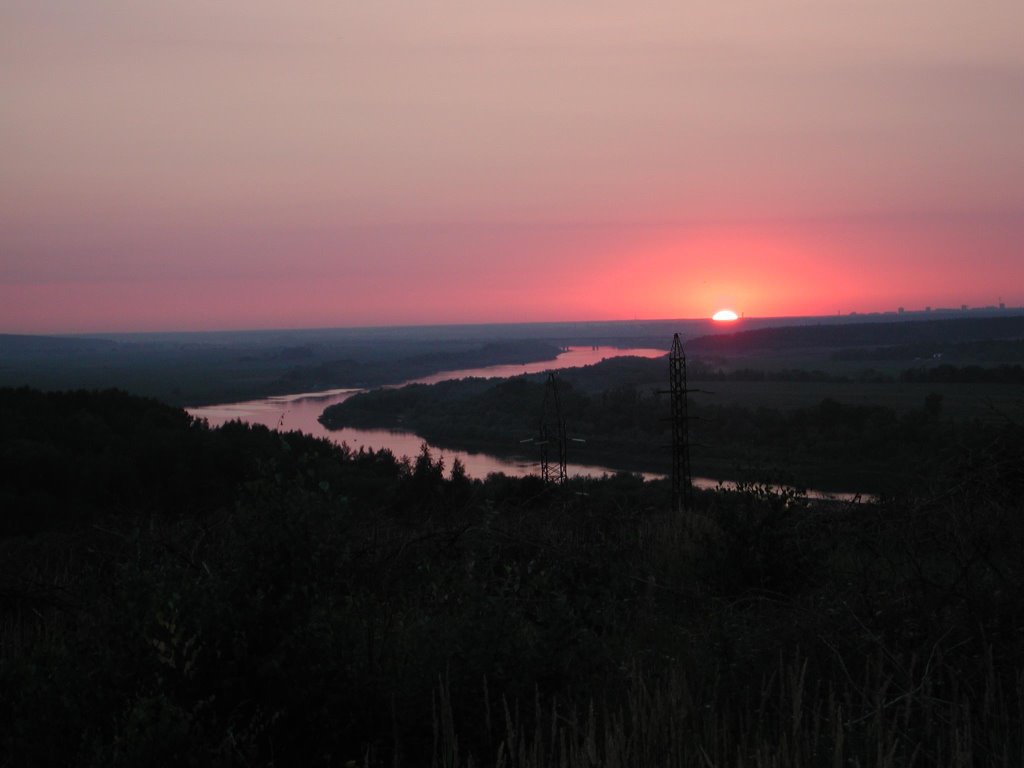 Sunset over Oka