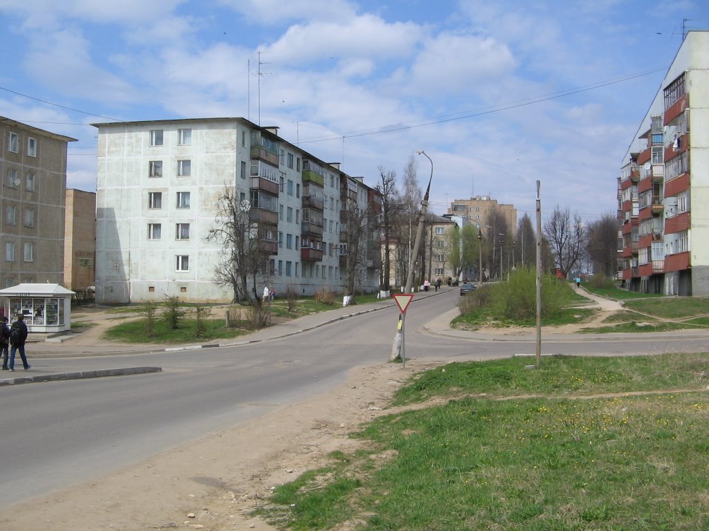 Перекрёсток Ульяновской и Революционной улиц (Вид на север) / Crossroads of Ulyanovskaya and Revolutionaya Streets (View on North)